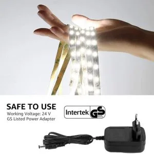 10m Set white 6000K LED strip IP20 + dimmer 14 Luminous LED strip wound on a reel with included power supply and dimmer