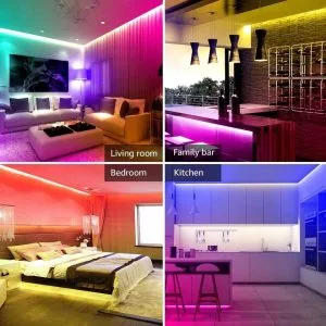Set of LED strip 20m RGB IP20 - 2x10m music 11 Two rolls of RGB LED strip with LEDs and controller