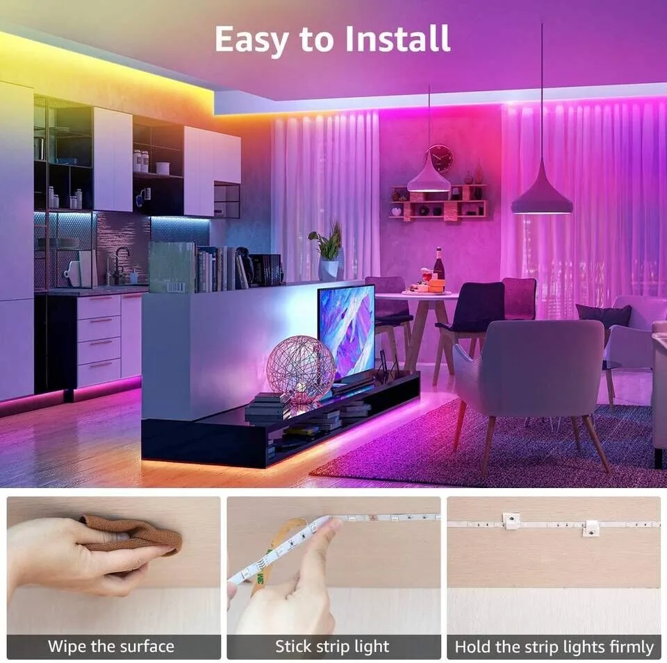 Set of LED strip 20m RGB IP20 - 2x10m music 6 Two reels of RGB LED strip with controller and remote control