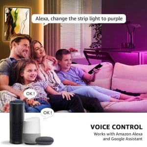 Two rolls of RGB LED strip lights with controller and power adapter