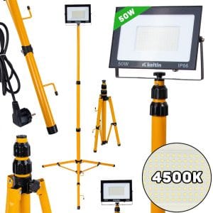 Prenosni 50W SMD LED gradbeni reflektor na stativu 4500K za osvetlitev delovišča