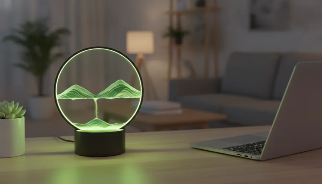 USB LED RGB 3D Zelena - Premium Namizna Svetilka