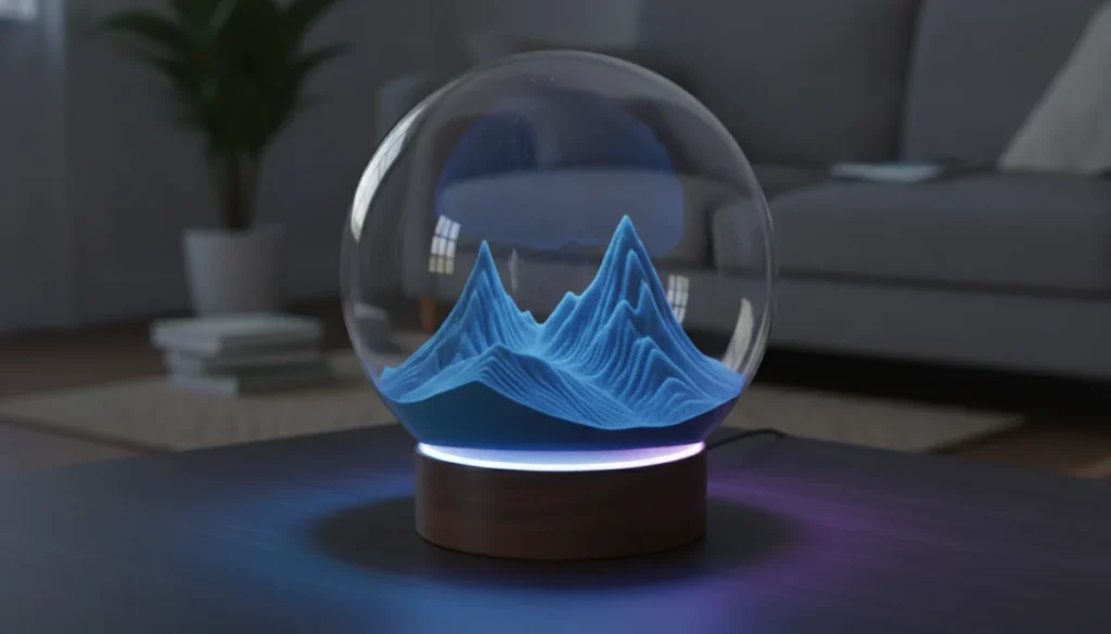 USB LED RGB Svetilka - 3D Slika Modra | Poceni Nakup