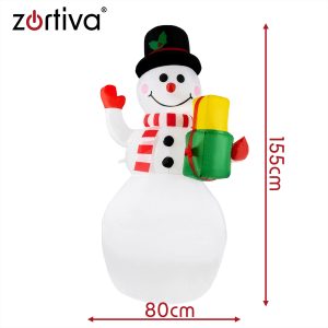 LED RGB napihljiv snežak s projektorjem in vgrajenim kompresorjem