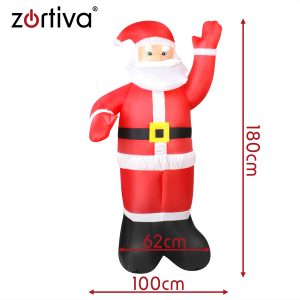 XL napihljiv Božiček z LED osvetlitvijo visok 180 cm